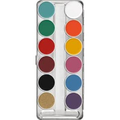 Kryolan Suprac Color Cosmetic Make up Palette 12 Colors FP