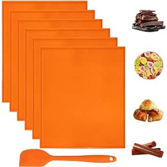 6 Silicone Dehydrator Sheets Non-Stick Food Fruit Dehydrator Mats with Scraper Compatible with Cosori CP267-FD Reusable Fruit Dehydrator Mats for Fruit Leather Baking Mat Fruit Dryer