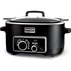 1200W Slow Cooker and Casserole Dish - Black