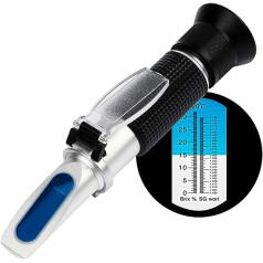 Brix Beer Season & Wine Refractometer, V·RESOURCING Hand Refractometer with Double Scale (Specific Gravity 1,000-1,130 & Brix 0-32%) for Beer Brewery, Home Brewery