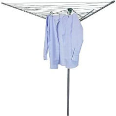 30M 3 Arm Clothes Airer Powder Coated Steel Folding Outdoor Clothes Dryer