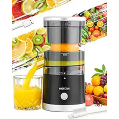 Citrus Juicer Electric Orange Squeezer - Rechargeable with USB and Portable Juicer, Anti-Drip Function for Oranges, Lemons, Grapefruits, Includes Cleaning Brush (Black)