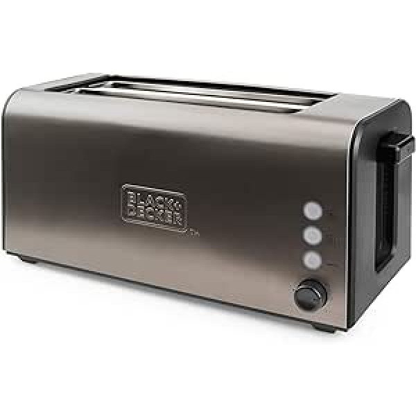 Black+Decker ES9600080B BXTO1500E Toaster, 1500W, Stainless Steel, Grey