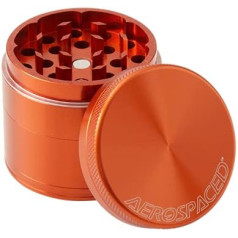 Augstāki standarti x Aerospaced 4 daļiņu metāla garšaugu dzirnaviņas ar ziedputekšņu savācēju (oranžs, 50 mm / 2 collas)