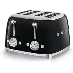 Smeg TSF03BLEU Toaster, 2000, metall, 1 Liter, Schwarz