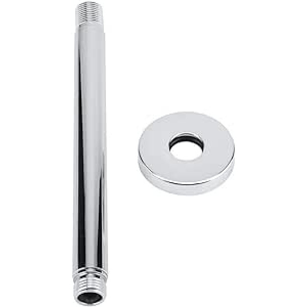 Shower Arm Extension for Rain Shower Head Stainless Steel with Round Top Wall Mount for Bathroom Ceiling Shower 20 cm