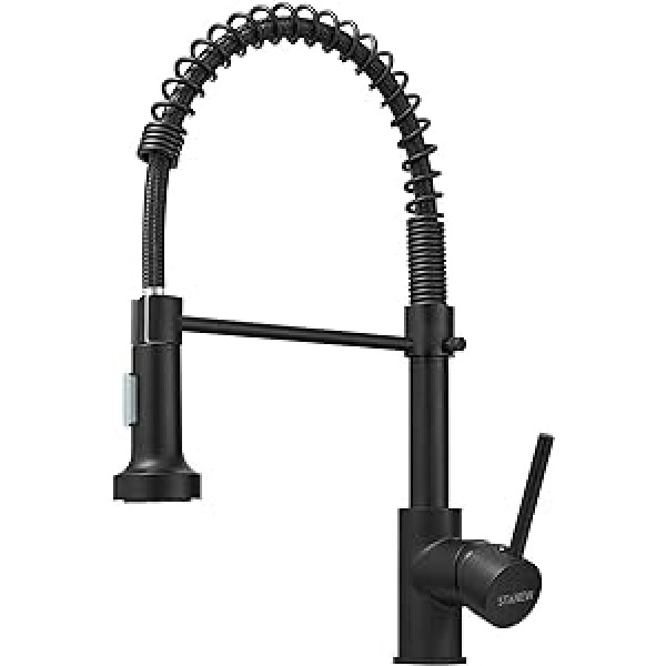 STANEW Kitchen Tap with Hand Shower, 360° Swivel, 2 Spray Modes