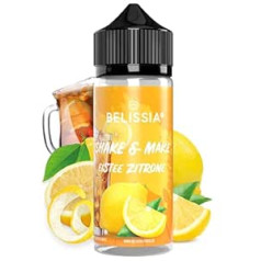 Belissia Shake and Make - Ledus tēja Citrons - Lielas devas pārtikas aromāts 10 ml ar praktisku šeikera pudelīti sajaukšanai. Izmantošanai pārtikā, smidzinātājiem, miglas mašīnām utt.