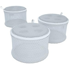 LaundrySpecialist Bra Laundry Bag Set of 3 – Laundry Nets for Washing Machine – Laundry Bag with Zip for Bras, Baby Clothes and Socks etc. – Reusable and Durable