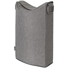 blomus -FRISCO LOUNGE Laundry Hamper, Folding Lid, Slim, Timeless Design, 65 L, Warm Grey (69256)