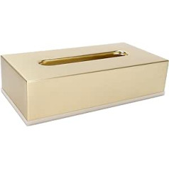 304 Stainless Steel Tissue Box, Face Tissue Box, Napkin Dispenser for & Bathroom, Elegant Disposable Paper Container, Gold