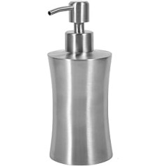 304 Stainless Steel Shower Pump Lotion Soap Dispenser Liquid Bottle for Kitchen Bathroom Countertop (400ml)