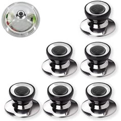 6 Heat Resistant Stainless Steel Pot Lid Knobs, Replacement Knobs, Interchangeable Handles, Household Kitchenware, Lid Handles, Handles, Pot Handles, Pans