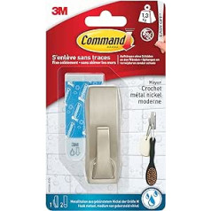 Command WMR02-BN Metallhaken wasserfest M (1,4 kg, eckig) 1 Haken + 2 sloksnes, hroms