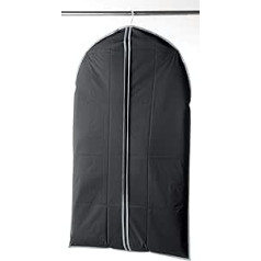 COMPACTOR Set of 3 Short Garment Bags, Anti-Dust Zip, Black, 60 x 100 cm, RAN9836