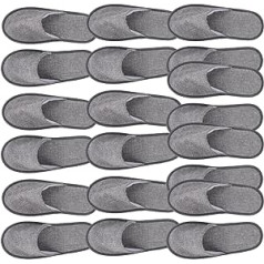 ‎Healifty Healifty Slippers Spa Slippers Viesnīcu vienreizējās lietošanas čības Mājas Ērtas čības Unisex viesu čības ceļojumiem Kāzu līgavas duša pelēkā iepakojumā 20 gab.