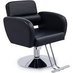 Co-Z Hairdressing Chair Black Hairdressing Chair 360° Rotatable Hairdressing Chair Barber Chair Height-Adjustable Barber Chair Hydraulic Control Chair Hairdressing Supplies Hairdressing Equipment 300