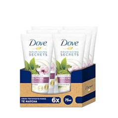 Dove Moisturising Hand Cream with Matte Green Tea and Sakura Flowers for Normal to Dry Skin 6 x 75ml