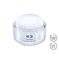 Nd24 Naildesign Masterline French Gel Soft White UV/LED - Studijas kvalitāte - Ražots Vācijā - 15 ml