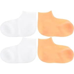 Beavorty 4 Pairs Exfoliating Moisturizing Socks Losjons Cimdi uz nakti sievietēm Losjons Mitrinošs zeķes Losjons Zeķes Girls Sebs Women Care Cover