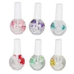 ‎Fyearfly Nail Scented Cuticle Oil, 6 Pieces Nail Scented Cuticle Oil Nail Nourishing Softening Hydrating Repairing Essential 15 ml