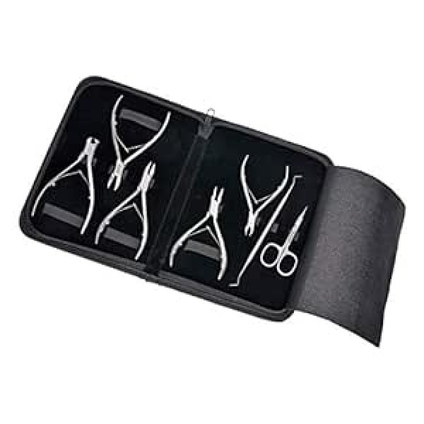 ‎Rhein Instrumente Nail Nippers Podiatry Instruments Set Special 7 Pieces Especially for Deeply Ingrown Nails 2 x Nail Nippers + 2 x Fine Corner Pliers Tower Tip + Cuticle Scissors + Cuticle Nipper + Nail Cleaner