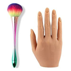 ‎Knowu KnowU Practice Hand Manicure Silicone False Hand for Fingernails Durable and Flexible Left