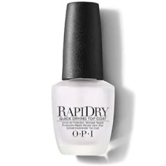 OPI RapiDry Top Coat - ātri žūstošs virsējais pārklājums ar spīdīgu apdari - pagarina nagu lakas kalpošanas laiku - ar īpaši platu ProWide otu perfektai uzklāšanai