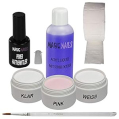 ‎Magic Nails Magic Nails akrila komplekts + 100 ml šķidrums + gruntējums + salvetes + ota