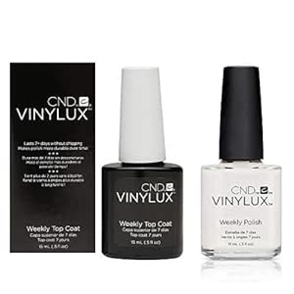 CND Vinylux CND Duo — Top Coat plus Studio White, 1 er Pack (1 x 30 g)