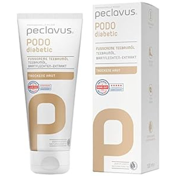 Peclavus Pododiabetic pēdu krēms tējas koka eļļa 100 ml