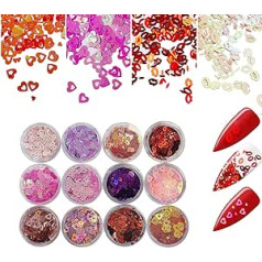 Prettyg VA-LB300 Glitter Box with 12 Colours - Ideal for Makeup Face Body Nail Art Cup Holiday Decoration