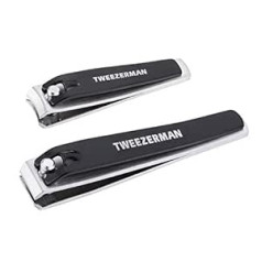 Tweezerman Кусачки для ногтей TWEEZERMAN, 2 шт., для точной стрижки ногтей на руках и ногах, черные