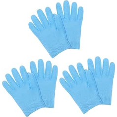 Minkissy 3 pairs of moisturizing gloves for the night, care supplies, hand care gloves, lotion night gloves for dry hands, moisturizing hand cover, gentle gel