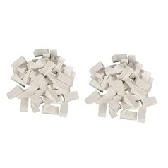 ‎Minkissy Minkissy Pack of 100 Nail Art Tools Nail Stamper Sūkļi Manikīra rīks Manikīra Zīmogs Blīvlente Balts Sūklis