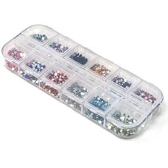 ‎Accessotech Accessotech 3000gb apaļi griezti nagu mākslas rhinestones dekorācijas rhinestones