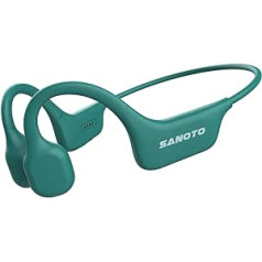 SANOTO Bone Sound Austiņas Bluetooth 5.0 Open Ear Austiņas IPX7 Ūdensizturīgas Sviedru necaurlaidīgas Bone Conduction Austiņas Sporta austiņas skrējējiem Velosipēds Fitness