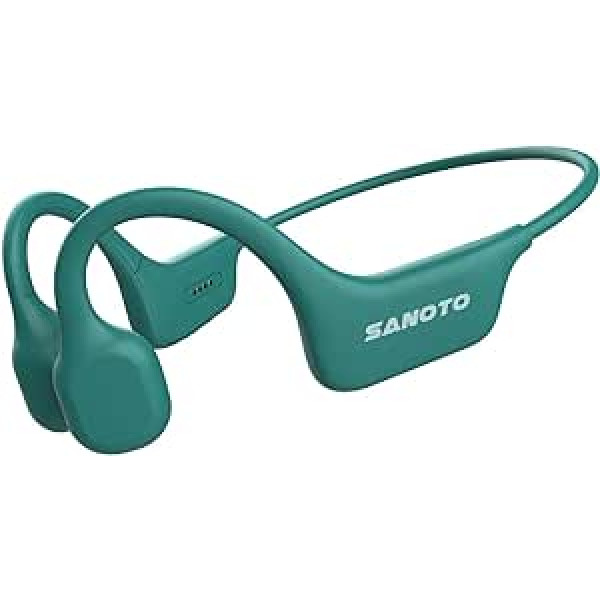 SANOTO Bone Sound Austiņas Bluetooth 5.0 Open Ear Austiņas IPX7 Ūdensizturīgas Sviedru necaurlaidīgas Bone Conduction Austiņas Sporta austiņas skrējējiem Velosipēds Fitness