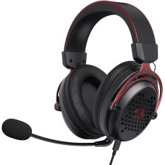 Redragon H386 vadu spēļu austiņas — 7,1 telpiskā skaņa — 53 mm audio draivera atmiņas putu ausu spilventiņi ar izturīgu auduma pārsegu — daudzplatformu austiņas — USB pieslēgvieta datoram/PS4/NS