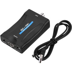 BNC to High Definition Multimedia Interface Video Converter, 1080P/720P BNC to High Definition Multimedia Interface HD Adapter Compatible with HDCP HDMI1.3 Surveillance Monitor