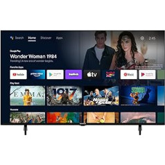 GRUNDIG 50 VOE 73 TV 50 collu (126 cm) LED televizors, Android 9 TV, 4K UHD, Dolby Digital, HDR10, mikro aptumšošanas dzinējs, iebūvēta Chromecast ierīce, Bluetooth, viedtelevizors, melns