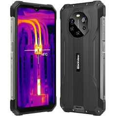 Blackview 5G termiskās attēlveidošanas kamera āra viedtālrunis bez līguma BL8800 PRO, 50 MP četrkāršu kamera, izmērs 700 8 GB + 128 GB, 6,58 collu FHD+, 8380 mAh akumulators 33 W ātra uzlāde, IP68 izturīgs mobilais tālrunis