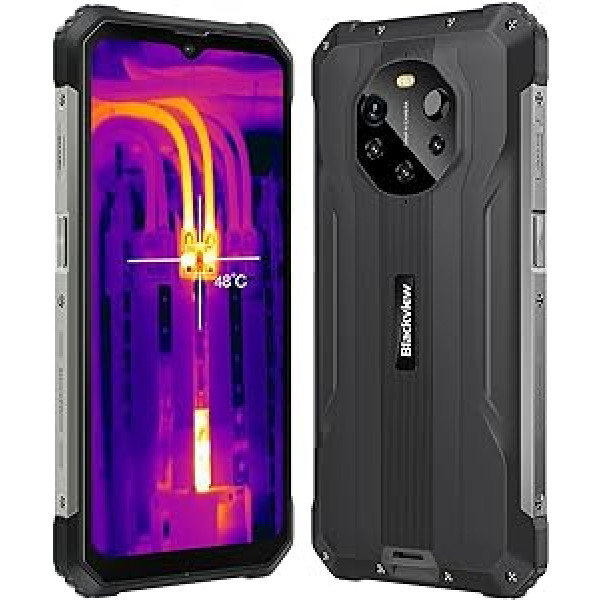 Blackview 5G termiskās attēlveidošanas kamera āra viedtālrunis bez līguma BL8800 PRO, 50 MP četrkāršu kamera, izmērs 700 8 GB + 128 GB, 6,58 collu FHD+, 8380 mAh akumulators 33 W ātra uzlāde, IP68 izturīgs mobilais tālrunis