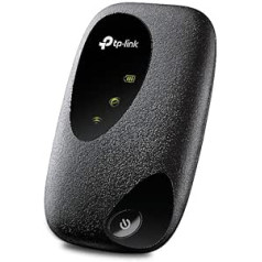 TP-Link M7000 mobilais WLAN maršrutētājs (4G/LTE līdz 150 Mbit/s lejupielāde/50 Mbit/s augšupielāde, tīklājs, 2000 mAh akumulators, savietojams ar visām Eiropas SIM kartēm) Jaunā versija