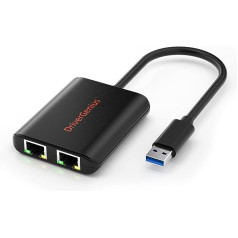 dynattenik USB 3.0 uz divu portu Gigabit LAN tīkla adapteris/NIC Ethernet adapteris biznesa vai IT profesionāļiem