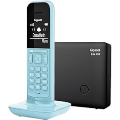 Gigaset CL390HX un Box100 — bezvadu dizaina DECT telefons — tiešās numuru sastādīšanas funkcija — aizsardzība pret nevēlamiem zvaniem — bāze atbalsta līdz 6 klausulēm — analogā tālruņa savienojumam, Purist