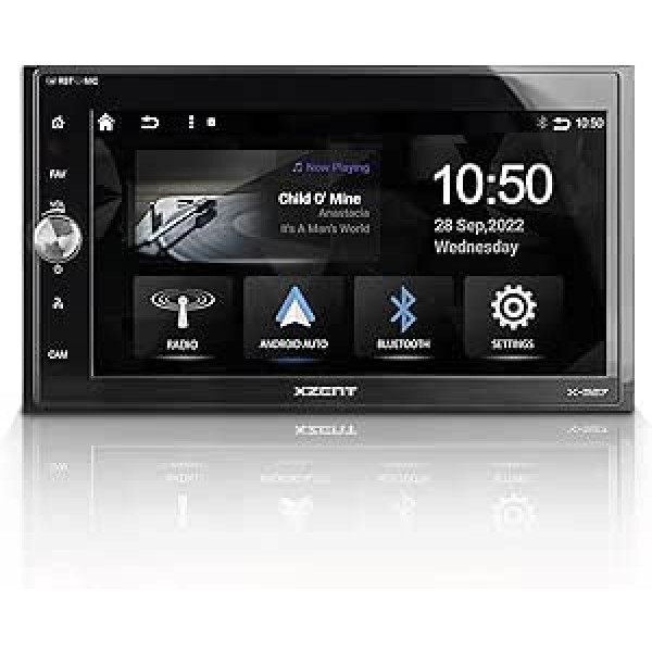 XZENT X-527 — 2 din auto radio multivides sistēma ar 6,75 collu / 17,1 cm skārienekrānu, multivides centru ar DAB+, USB, FM, Apple CarPlay, Android Car, automašīnām vai dzīvojamajām mājām