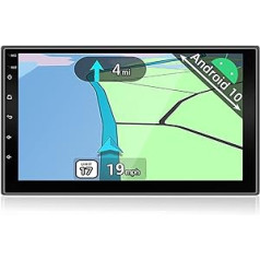 YUNTX Android 10 Double DIN automašīnas radio ar navigāciju - GPS 2 DIN - iekļauta atpakaļgaitas kamera - 7 collas - Soutien DAB+ | Commande au Volant | 4G | WiFi | Bluetooth | Mirrorlink | USB | SD | Carplay