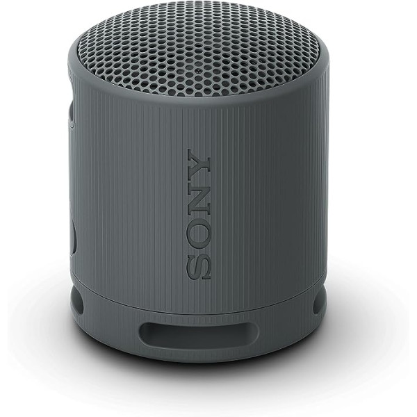 Sony SRS-XB100 bezvadu Bluetooth skaļrunis Pārnēsājams viegls kompakts āra ceļojumu skaļrunis Izturīgs IP67 ūdensnecaurlaidīgs un putekļu necaurlaidīgs 16 stundu akumulatora pārnēsāšanas siksna brīvroku zvanīšanai melns