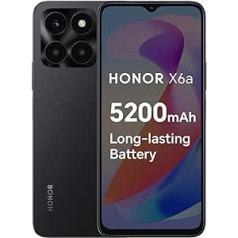 HONOR X6a viedtālrunis 4+128GB mobilie tālruņi LCD displejs 6,56 collu @ 90Hz profesionāla kamera ar 50MP 5200mAh akumulatoru ātras uzlādes NFC divu SIM karšu GMS